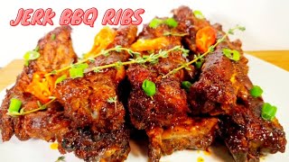 Bbq Ribs In Oven Fall Off The Bone  Jerk Bbq Ribs Jamaican Style [upl. by Buffo]