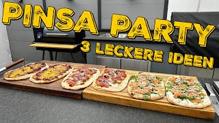 PINSA PARTY  3 leckere Rezepte in DIESEM Video [upl. by Avril]