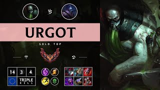 Urgot Top vs Jax  EUW Grandmaster Patch 1412 [upl. by Keating]