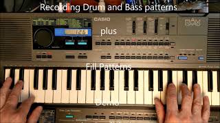 Casio HT700 amp HT3000 BassDrum Pattern amp Fill writing [upl. by Kathryne]