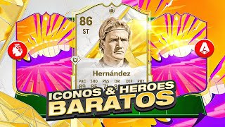 LOS 10 MEJORES ICONOS Y HEROES BARATOS DE EA FC 25 [upl. by Ardnad]