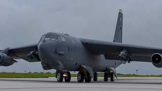 B52 stratofortress in guam take off and landing [upl. by Ebeneser]