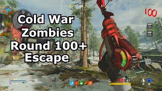 Cold War Zombies Round 100 ExfilEscape Flawless PS4 [upl. by Parker832]