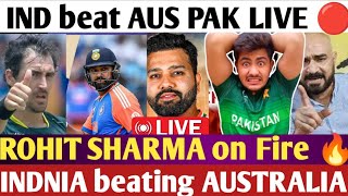 PAK Live 🔴 INDIA beat AUS ROHIT 92 India Takes Revenge Wow BIGGEST win in World cup [upl. by Martina332]