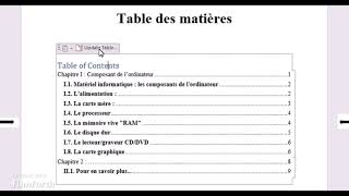 Créer une table des matières automatiquement  numérotation des titres Cours Word [upl. by Ardnahsal]