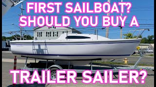 First Boat Should You Buy A Trailer Sailer  Ep 241  Lady K Sailing [upl. by Toille]