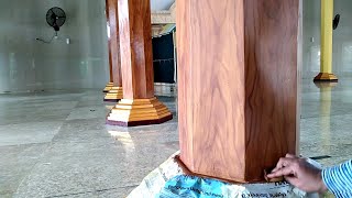 PROSES  Cat Tiang Motif Serat Kayu Jati dengan Cat Tembok [upl. by Neersan]