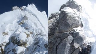 Hillary Step near Mount Everests top has collapsed [upl. by Kired]