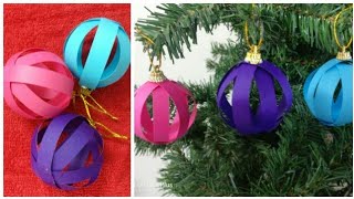 Paper Balls  DIY  Christmas Decoration Ideas [upl. by Udell]