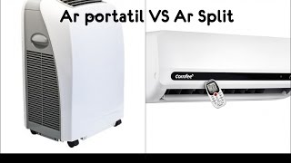 Ar condicionado portatil Ventisol 10 mil BTUs VS ar Comfee split 7 mil btus round 1 [upl. by Finlay316]