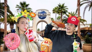 We Ate Only UNIVERSAL STUDIOS FOOD For 24 Hours [upl. by Rekoob572]