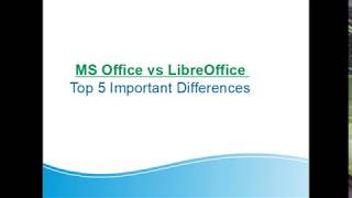 MS Office Vs LibreOffice Difference Explained [upl. by Fannie269]