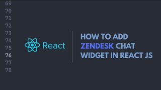 how to add zendesk chat widget in react js [upl. by Brandy650]