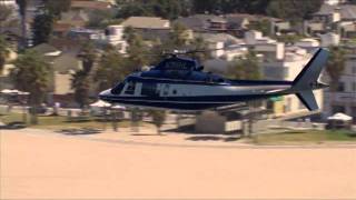 My Agusta A109 Mk II filmed with the Cineflex cam from a Twinstar over the beaches of LA [upl. by Affer419]