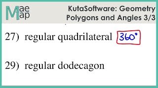 KutaSoftware Geometry Polygons And Angles Part 3 [upl. by Ettennat]