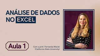 Análise de Dados no Excel  Aula 1  Estatística  Prof Fernanda Maciel [upl. by Risa]