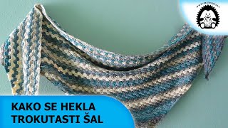 Kako se hekla trokutasti šal  PletenjeNet  Pletenje Heklanje vuna [upl. by Heywood]