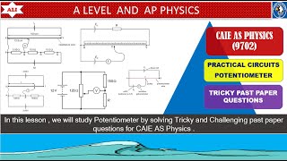 CIE A Level Physics Paper 1 Solution Potentiometer Quick Revision by solving Tricky Exam Questions [upl. by Rorry]