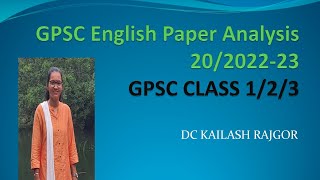 GPSC Class 12 Mains English Paper Analysis ✍️🎯📝gpsc gpscmains [upl. by Livingston]