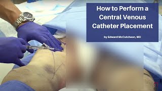 How to Perform a Central Venous Catheter Placement  The CadaverBased EM Procedures Online Course [upl. by Sivad225]