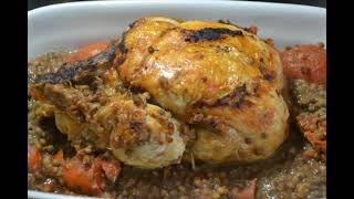 Poulet rôti aux lentilles recette cookeo [upl. by Ennayoj200]