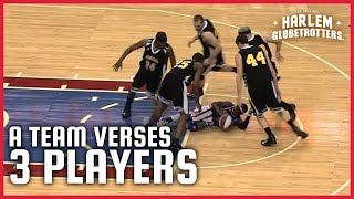 Amazing 3 Globetrotters Take On Full Team  Harlem Globetrotters [upl. by Saduj]