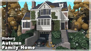 BLOXBURG Autumn Family Home Speedbuild  Roblox House Build [upl. by Sheilah]