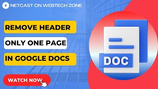 How To Remove Header Only One Page In Google Docs  Edit Single Page HeaderFooter in Google Docs [upl. by Aliwt833]