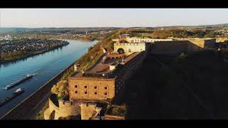 Drohnenaufnahme Festung Ehrenbreitstein Koblenz [upl. by Nakre]