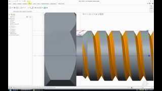 Bolt  Creo Parametric 20  Pro Engineer [upl. by Issac]