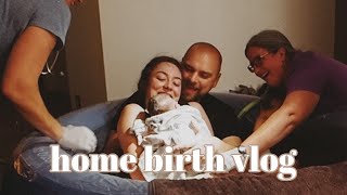 HOME BIRTH VLOG  first time mom positive home water birth [upl. by Marika473]