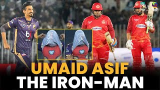 Umaid Asif The Iron Man  Islamabad United vs Quetta Gladiators  Match 21  HBL PSL 8  MI2A [upl. by Nagam443]