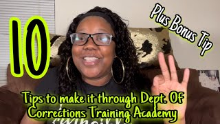 10 TIPS on how to successfully complete Department Of Corrections Training Academy [upl. by January]