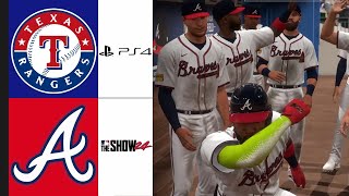 TEXAS RANGERS  ATLANTA BRAVES  MLB THE SHOW 24 [upl. by Lledroc]