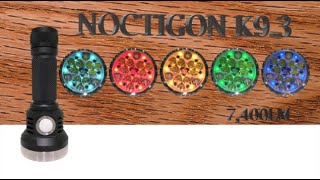 Noctigon K93 flashlight review beam shots [upl. by Ahsetal17]