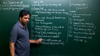 12 Physics Chap03 Lect14 Primary and Secondary cell EMF Terminal Voltage of Cell [upl. by Erelia803]