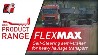 FAYMONVILLE FlexMAX  SelfSteering semitrailer for heavy haulage transport [upl. by Aicirtan51]