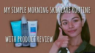 Oily am skincare routine  With product review Dot and key facewash Plum toner Requil moisturizer [upl. by Aciraa]