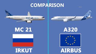 Comparison of Russian Irkut MC21vs Airbus A320neo [upl. by Sharyl476]