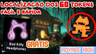 LOCALIZAÇÃO FÁCIL E RÁPIDA DOS TOKENS  COMO GANHAR O FONE DA MONSTERCAT NO ROYALE HIGH [upl. by Silloc792]