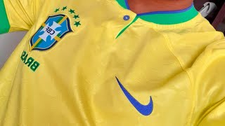 Camisa Seleção Brasileira 2022  Unboxing Amarela e Tamanho M [upl. by Ronnoc]