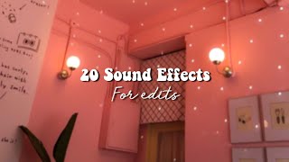 20 Sound Effects For Edits [upl. by Moore]