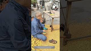 That Tubular Device Welded on the Iron Table Leg Means a Lot to Corn Shelling Work [upl. by Kerianne]