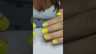 smalto semipermanente con rinforzo giallo fluo ❤️💅 [upl. by Iosep119]