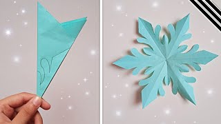 How to Make 6Pointed Snowflakes with Paper and Scissors Christmas Decorations 2022paper snowflake [upl. by Leahkim]