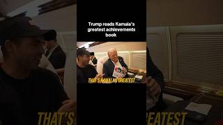 DONALD TRUMP READS KAMALA’S GREATEST ACHIEVEMENTS BOOK 🤣 [upl. by Enelhtac]