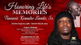 Celebration of Life for Travaris Keundre Banks Sr [upl. by Ahsaek854]