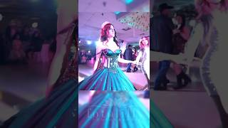 Beautiful Quince having fun dancing in her Quince Dress 👗 quinceanera shorts cumbia parati yt [upl. by Karwan]