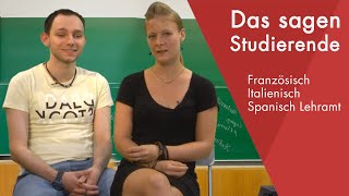 quotDas sagen die Studierendenquot  Französisch  Italienisch  Spanisch Lehramt studieren [upl. by Nellahs]