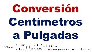 Convertir cm a pulgadas en Excel [upl. by Ytitsahc]